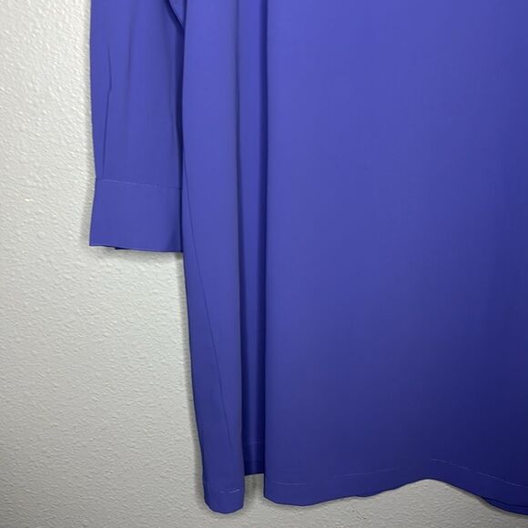 Loft Lavender Blue Button 3/4 Front Crew Neck Tunic Shirt Top Small - Picture 6 of 14